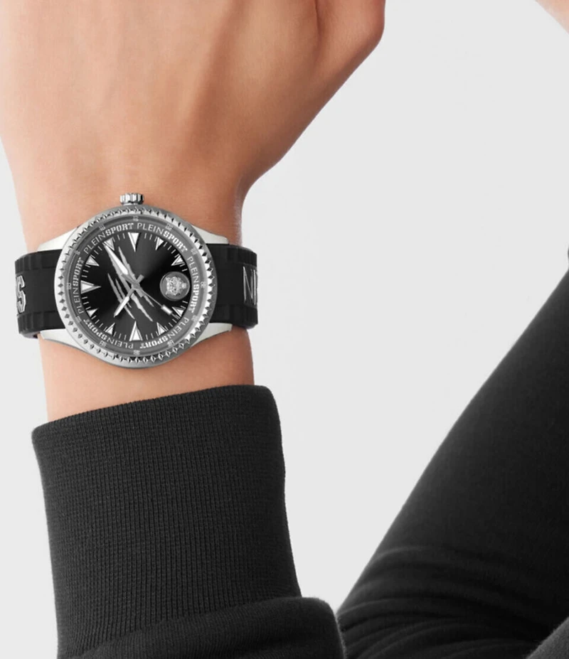 Philipp Plein Men's Lineman Analog Silicone Strap 45mm Watch