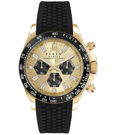 Philipp Plein Men's Nobile Chronograph Silicone Strap Watch
