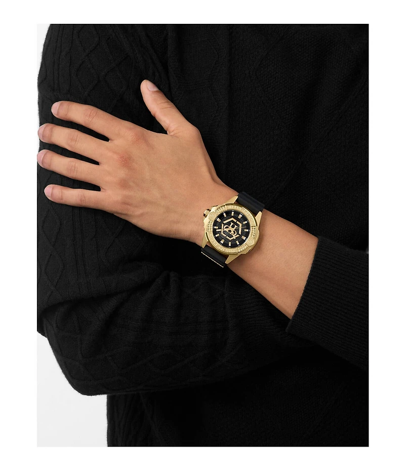 Philipp Plein Men's Plein Majesty Analog Silicone Strap Watch