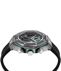 Philipp Plein Men's Plein Royal Chronograph Black Silicone Strap Watch