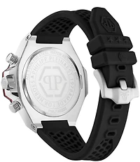 Philipp Plein Men's Plein Royal Chronograph Black Silicone Strap Watch