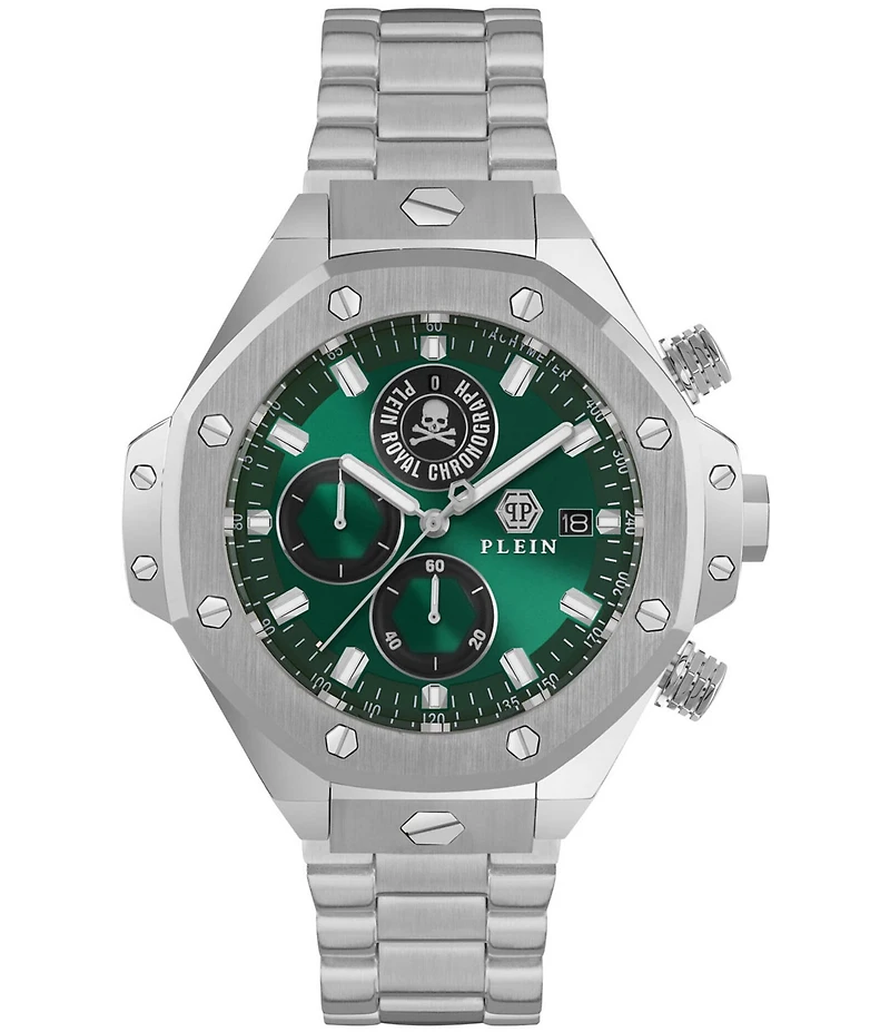 Philipp Plein Men's Plein Royal Chronograph Stainless Steel Bracelet Watch