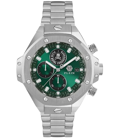 Philipp Plein Men's Plein Royal Chronograph Stainless Steel Bracelet Watch