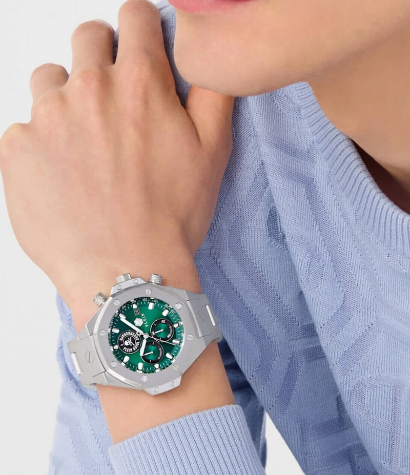 Philipp Plein Men's Plein Royal Chronograph Stainless Steel Bracelet Watch