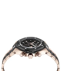 Philipp Plein Men's Plein Royal Chronograph Two Tone Black Sunray Dial Bracelet Watch