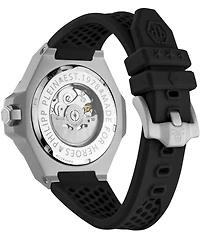 Philipp Plein Men's Plein Skeleton Royal Automatic Silicone Strap Watch