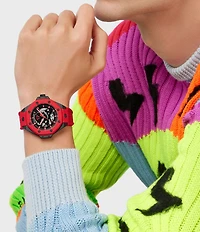 Philipp Plein Men's Plein Skeleton Royal Automatic Silicone Strap Watch