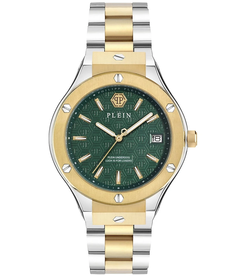 Philipp Plein Men's Plein Underdog Mechanical Automatic Two Tone Stainless Steel Bracelet Watch