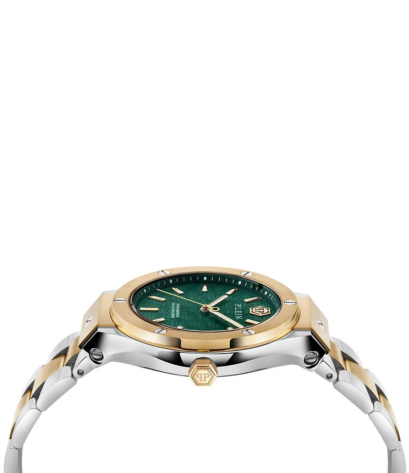 Philipp Plein Men's Plein Underdog Mechanical Automatic Two Tone Stainless Steel Bracelet Watch