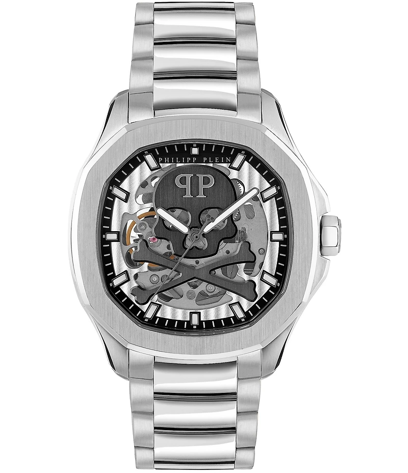 Philipp Plein Men's Skeleton Spectre Automatic Stainless Steel Bracelet Watch