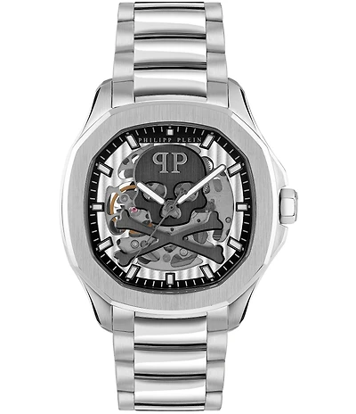 Philipp Plein Men's Skeleton Spectre Automatic Stainless Steel Bracelet Watch