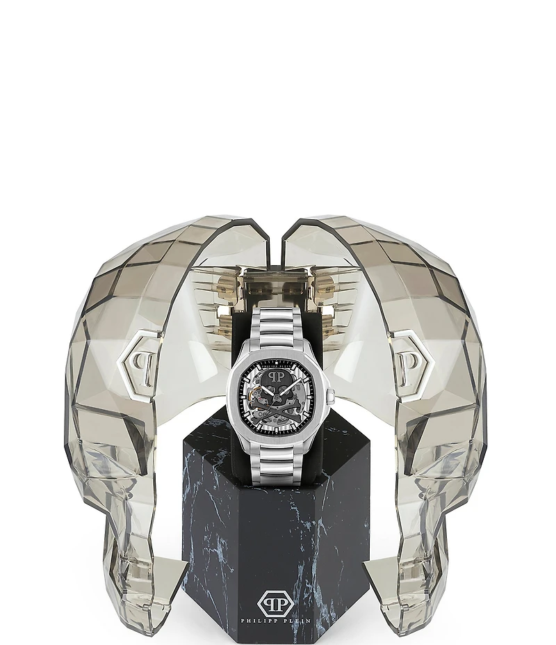 Philipp Plein Men's Skeleton Spectre Automatic Stainless Steel Bracelet Watch