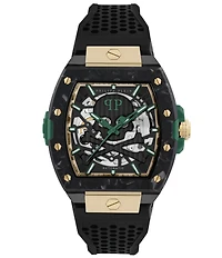 Philipp Plein Men's The Keleton 2.0 Automatic Silicone Strap Watch