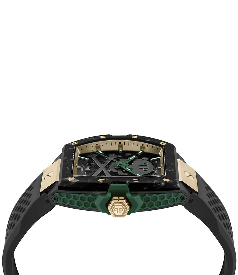 Philipp Plein Men's The Keleton 2.0 Automatic Silicone Strap Watch