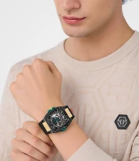 Philipp Plein Men's The Keleton 2.0 Automatic Silicone Strap Watch