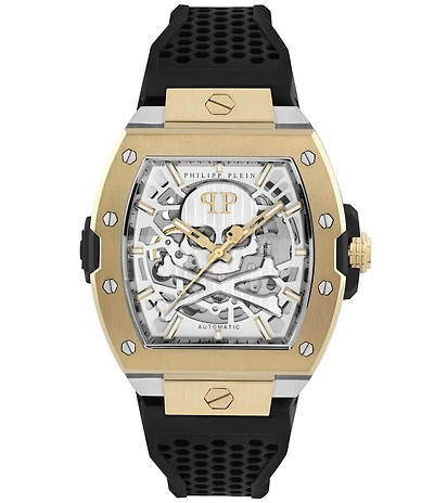 Philipp Plein Men's The Keleton 2.0 Automatic Silicone Strap Watch