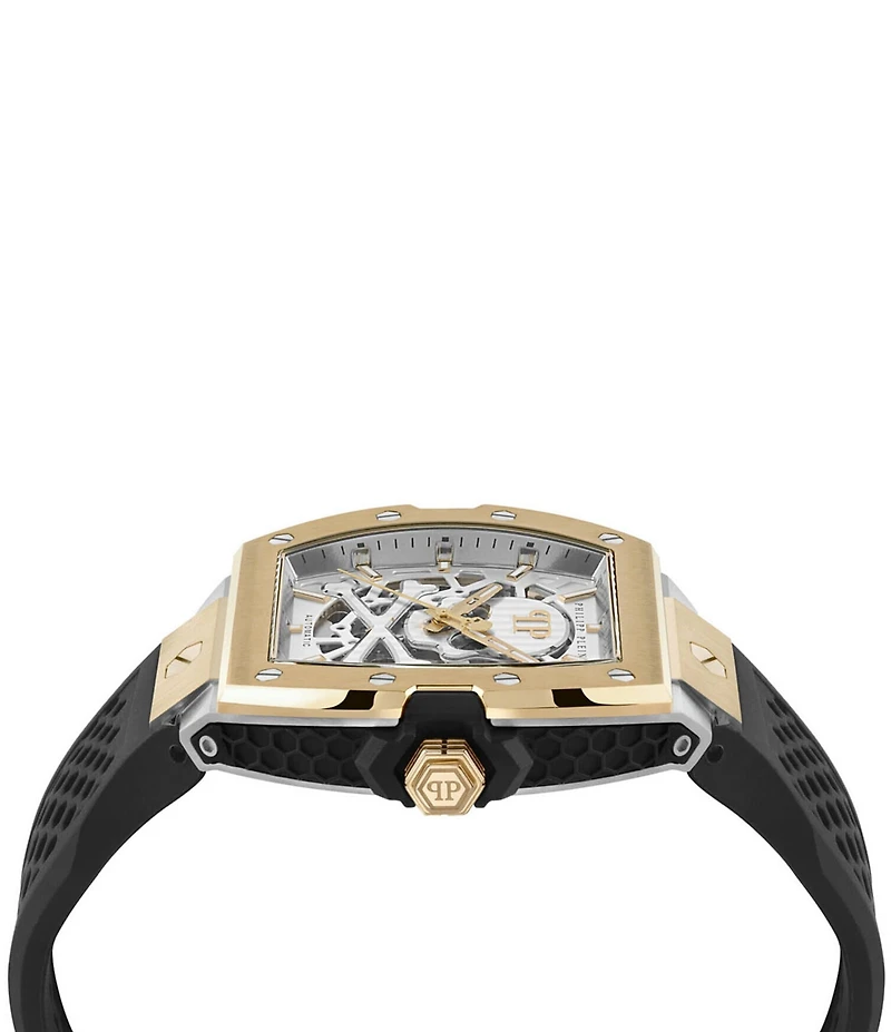 Philipp Plein Men's The Keleton 2.0 Automatic Silicone Strap Watch