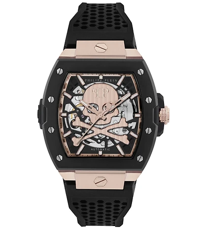 Philipp Plein Men's The Keleton 2.0 Automatic Silicone Strap Watch