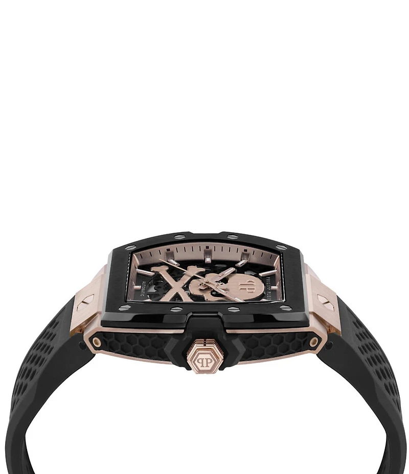 Philipp Plein Men's The Keleton 2.0 Automatic Silicone Strap Watch
