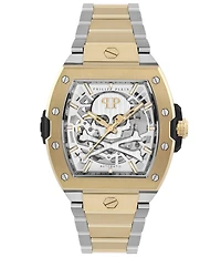 Philipp Plein Men's The Keleton 2.0 Automatic Two Tone Stainless Steel Bracelet Watch