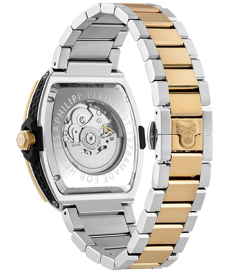 Philipp Plein Men's The Keleton 2.0 Automatic Two Tone Stainless Steel Bracelet Watch