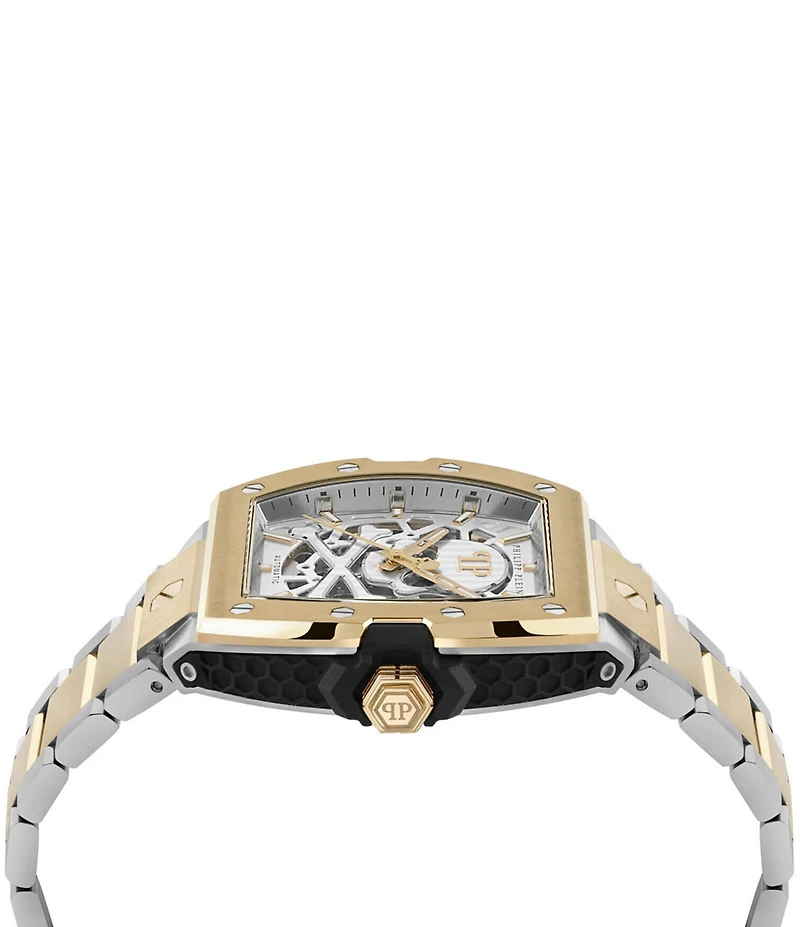 Philipp Plein Men's The Keleton 2.0 Automatic Two Tone Stainless Steel Bracelet Watch