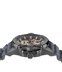Philipp Plein Men's The Skull Analog Gunmetal Tone Silicone Strap Watch