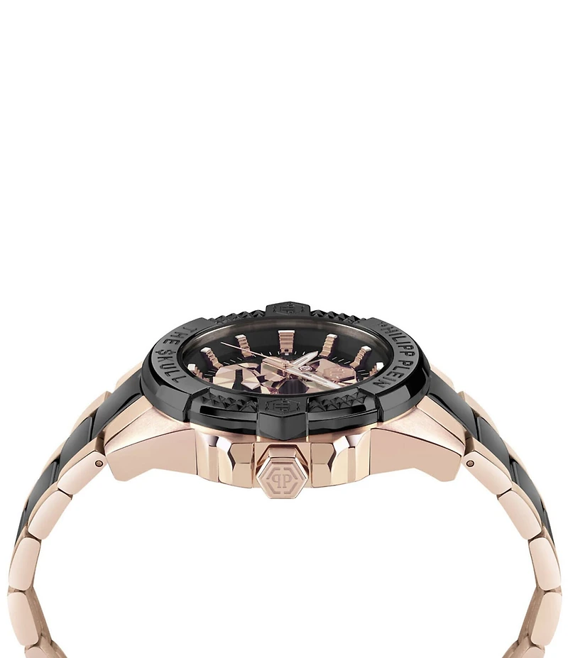 Philipp Plein Men's The Kull Analog Two Tone Stainless Steel Bracelet Watch