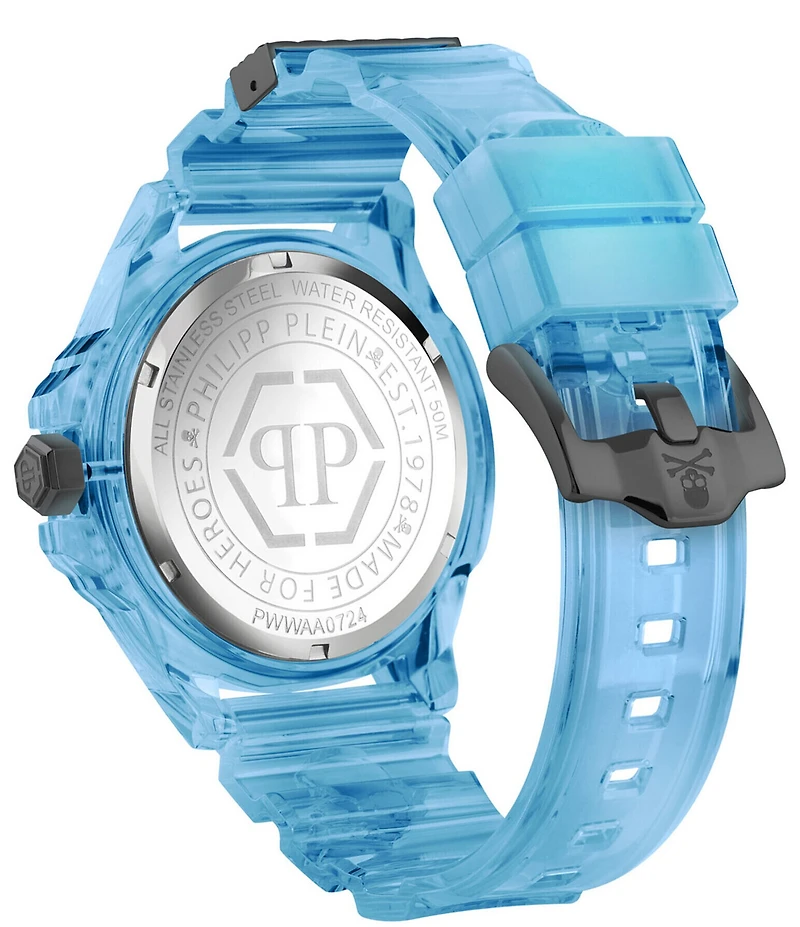 Philipp Plein Men's The Kull Scuba Duba Edition Analog Silicone Strap Watch