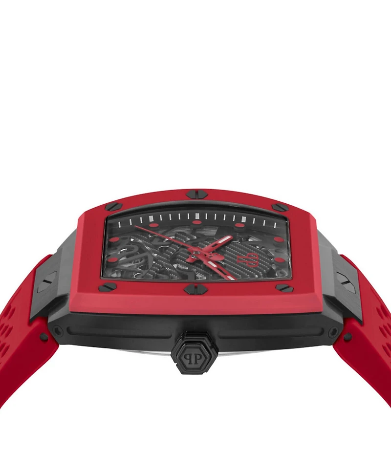 Philipp Plein Men's The Skeleton Automatic Silicone Strap Watch