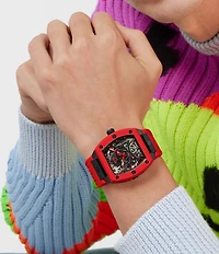 Philipp Plein Men's The Skeleton Automatic Silicone Strap Watch