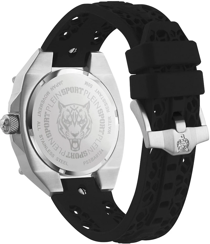 Philipp Plein Men's Thunder Force Analog Metal Silicone Strap Watch