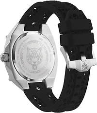 Philipp Plein Men's Thunder Force Analog Metal Silicone Strap Watch