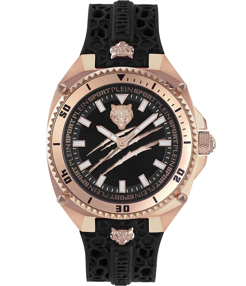 Philipp Plein Men's Thunder Force Analog Metal Silicone Strap Watch