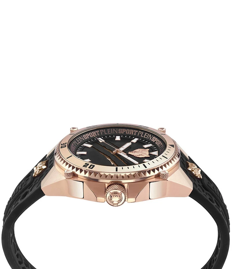 Philipp Plein Men's Thunder Force Analog Metal Silicone Strap Watch