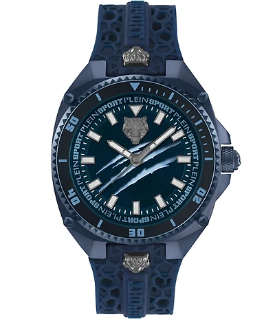 Philipp Plein Men's Thunder Force Analog Metal Silicone Strap Watch