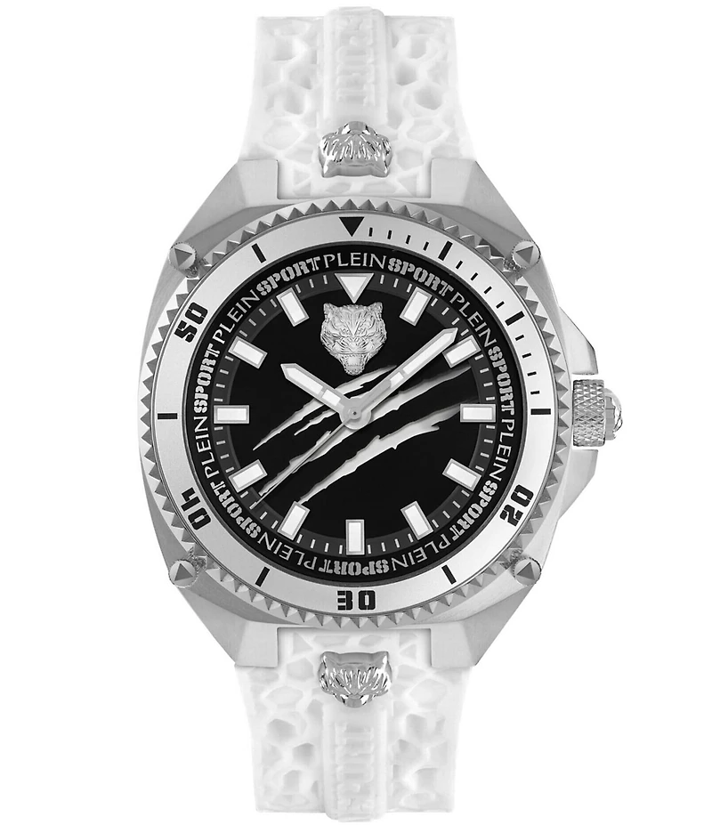 Philipp Plein Men's Thunder Force Analog Metal Silicone Strap Watch