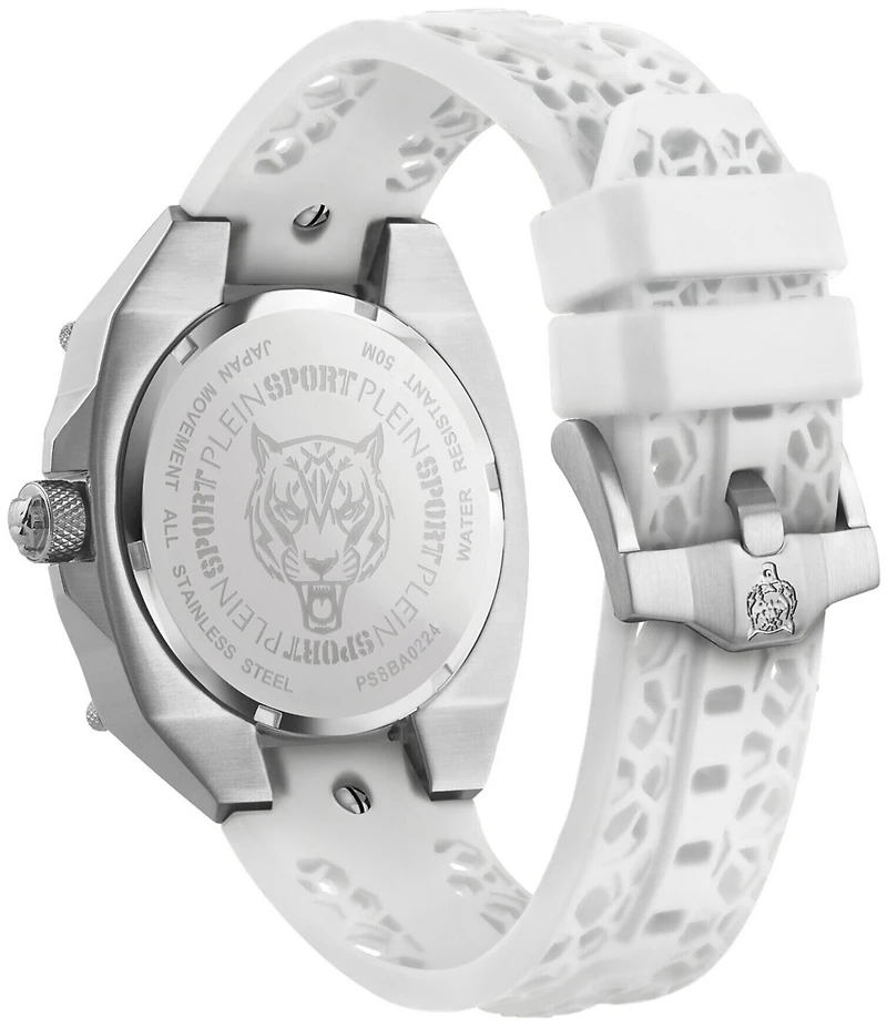 Philipp Plein Men's Thunder Force Analog Metal Silicone Strap Watch