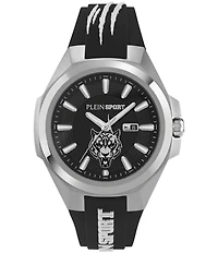 Philipp Plein Men's Tigermaster Automatic Silicone Strap Watch