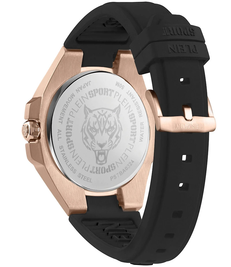Philipp Plein Men's Tigermaster Automatic Silicone Strap Watch