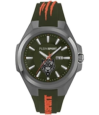 Philipp Plein Men's Tigermaster Automatic Silicone Strap Watch