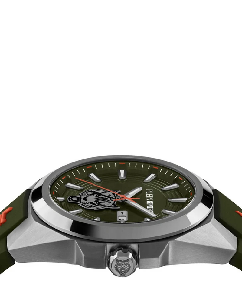 Philipp Plein Men's Tigermaster Automatic Silicone Strap Watch