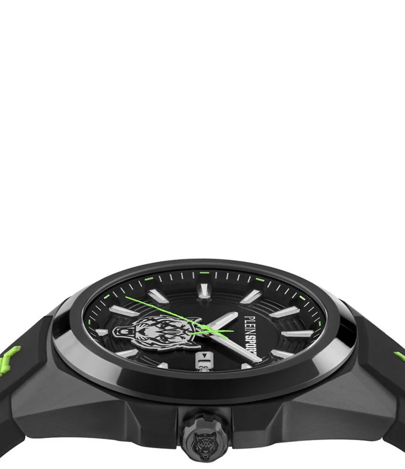 Philipp Plein Men's Tigermaster Automatic Silicone Strap Watch
