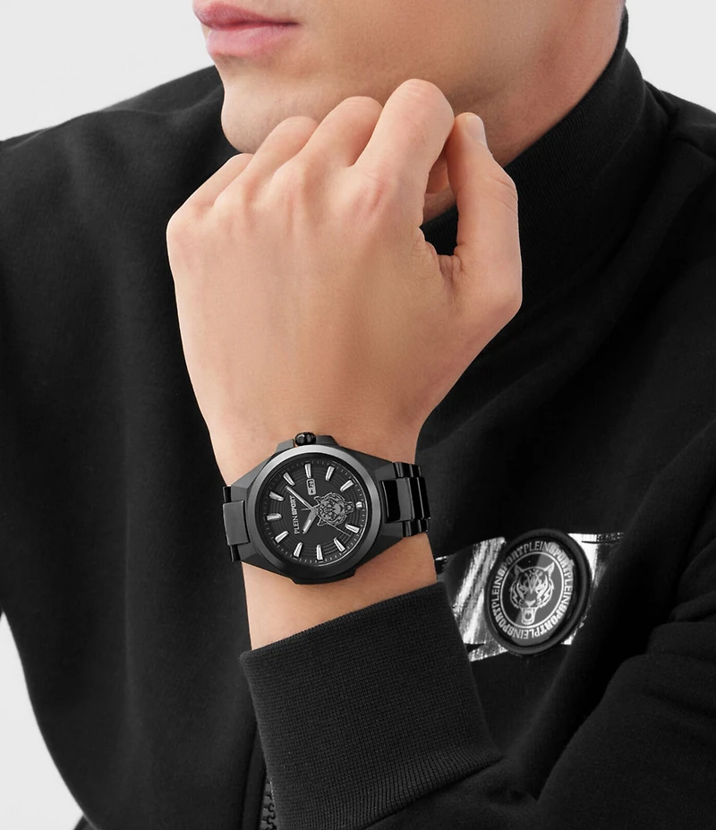 Philipp Plein Men's Tigermaster Automatic Stainless Steel Bracelet 47mm Watch
