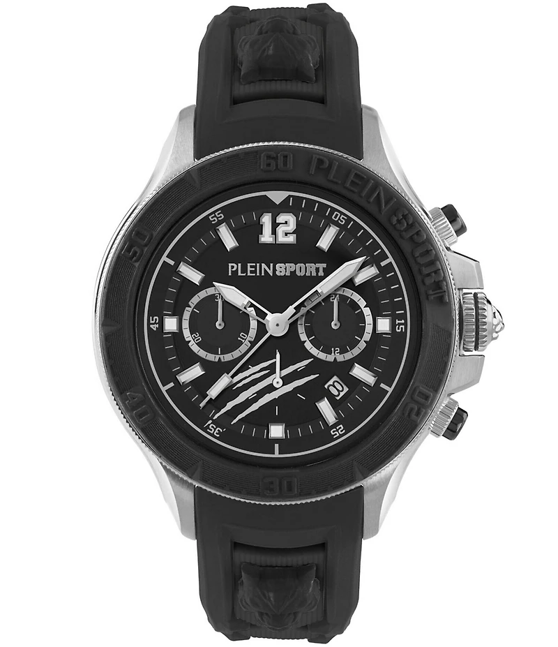 Philipp Plein Men's Warrior Tech Chronograph Silicone Strap 47mm Watch