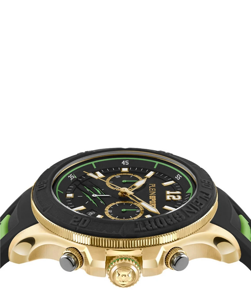 Philipp Plein Men's Warrior Tech Chronograph Silicone Strap 47mm Watch