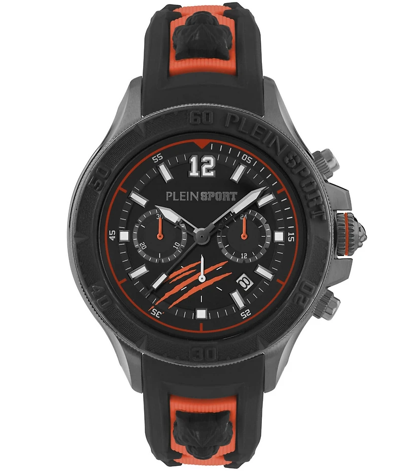 Philipp Plein Men's Warrior Tech Chronograph Silicone Strap 47mm Watch