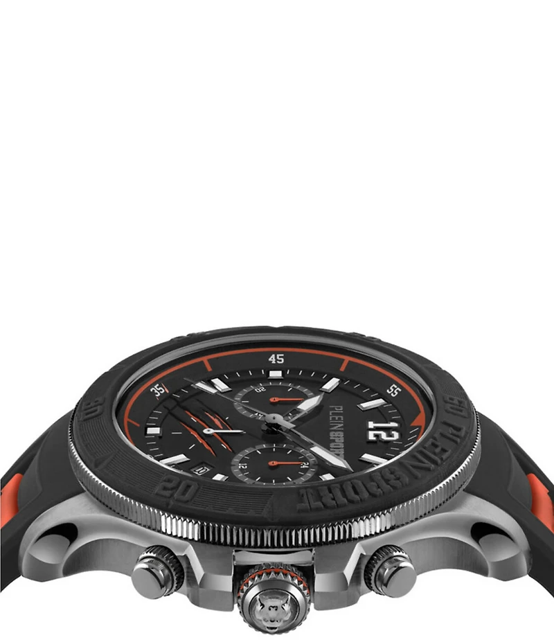 Philipp Plein Men's Warrior Tech Chronograph Silicone Strap 47mm Watch