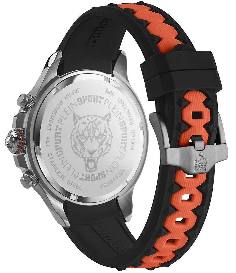 Philipp Plein Men's Warrior Tech Chronograph Silicone Strap 47mm Watch
