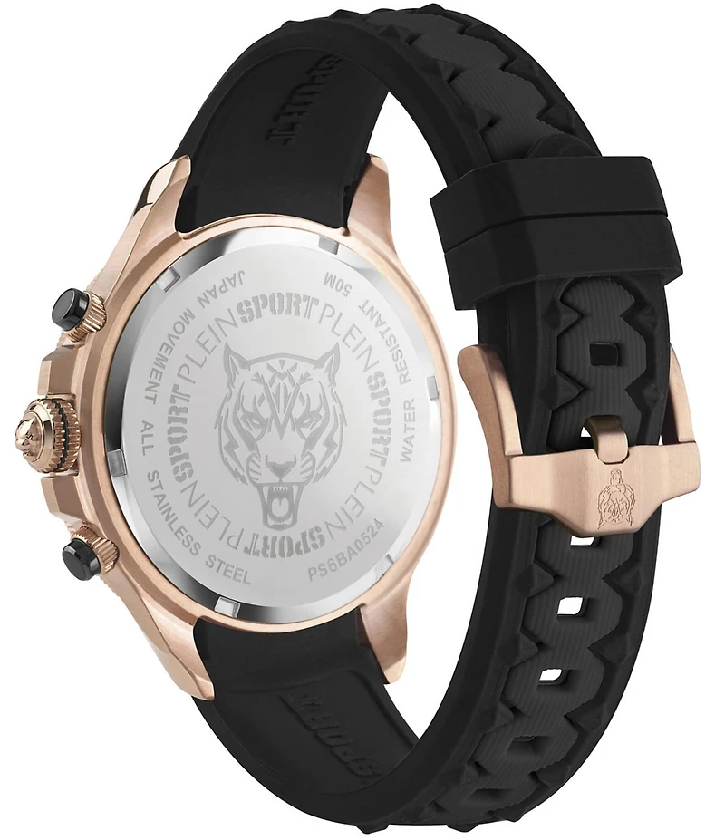 Philipp Plein Men's Warrior Tech Chronograph Silicone Strap 47mm Watch